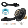 Black RV City Water Inlet with Check Valve Hose Connector