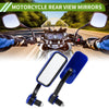 M8 Motorcycle 1 Set / Rear View Mirrors Square Shape Black Blue Aluminum Plastic /