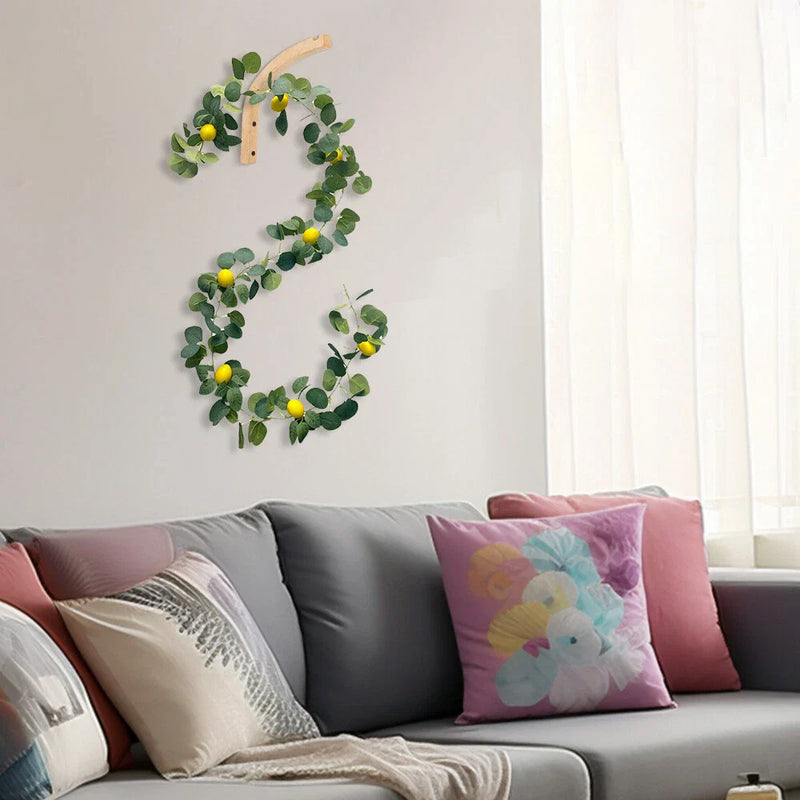 Door & Kitchen Decor 6.4Ft Artificial Lemon Garland Vine Wreath