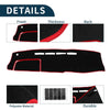 Toyota Hiace 2004-2024 Black Red 1 Set Dashboard Cover Mat