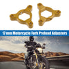 Most Motorcycle Gold Tone 2 x 17mm Fork Preload Adjusters