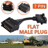 Trailer Caravan 12 Pin Male to 7 Pin Flat Female Socket Adaptor (N/A)