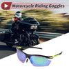 Motorcycle 1 Pc Motorcycle Riding Goggles Green Lens Black Frame Tri-acetel Cellulose