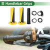 Motorcycle 7/8" 22mm Hand Grips / Yellow Grid Pattern