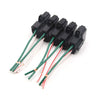 Car Motorcycle 5Pcs Black Plastic Blade Fuse Holder 2 Wires Waterproof