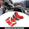 Motorcycle Universal Protector Sticker 3D PVC Rubber Pad Emblem Red