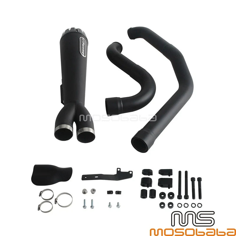 Harley Touring CVO Street Glide 2-into-1 Exhaust System w/ End Cap (2017-2023)