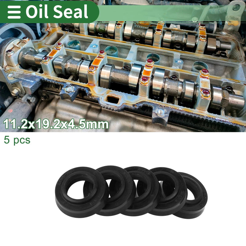 Make Model Oil Seal 11.2x19.2x4.5mm 5 Pcs NBR Rubber Seal Ring