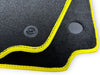 Ferrari 488 Spider (2015-2023) - Carpets with Leather Trim Black Floor Mats