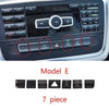 Mercedes-Benz Center Console Button Trim Sticker 7Pcs