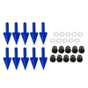 Motorcycle 10Pcs Blue Windshield Screws & 5MM Bolts