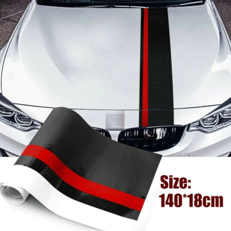 Honda Civic Front Hood Decal Wrap Sticker Carbon Fiber Style (2016–2020)