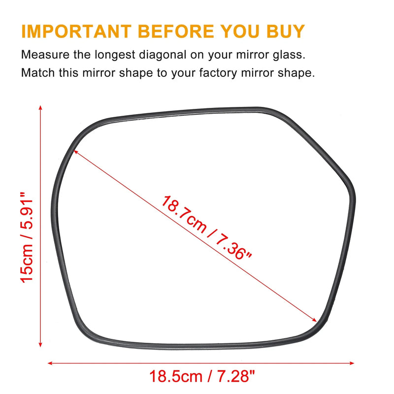 Honda CR-V Heated Right Side Mirror Glass with Backing Plate (2007-2011)