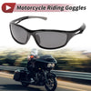 Motorcycle Riding Goggles Deep Gray Lens Gloss Black Frame Tri-acetel Cellulose