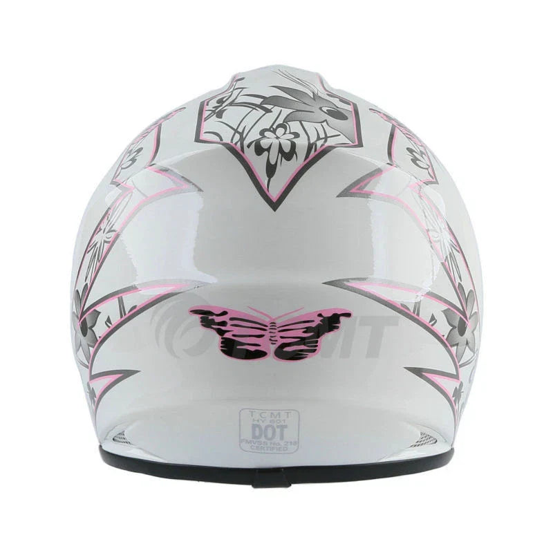 Youth Kids Dirt Bike ATV Helmet w/ Goggles & Gloves - White/Black/Red/Blue/Green