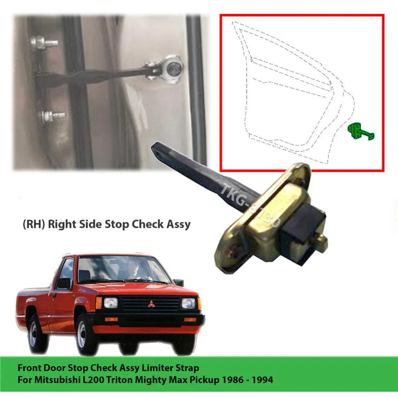 Mitsubishi L200 Right Front Door Stop Check Limiter Strap (1986-1994)