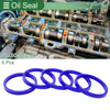 Oil Seal 80x90x10mm TPU Rotary Shaft Seal Blue 5 Pcs