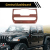 Jeep (2018-2023) Carbon Fiber Red Dashboard Control Panel Cover