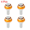 Moto 4pcs 6mm Metal Motorcycle License Plate Frame Bolt Fastener Gold Tone