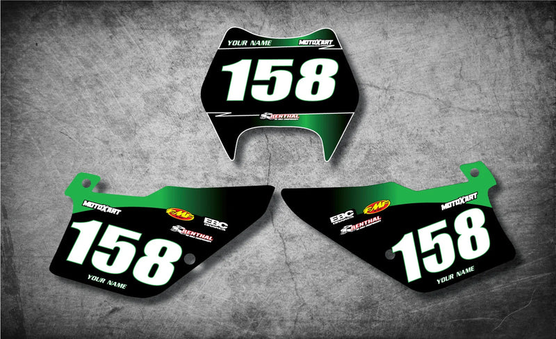 Kawasaki KDX 200 (1995-2006) - SUNRISE Style Decals Custom Number Plates