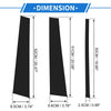 Land Rover Freelander 2006-2015 Black 6 Pcs Door Pillar Window Trim