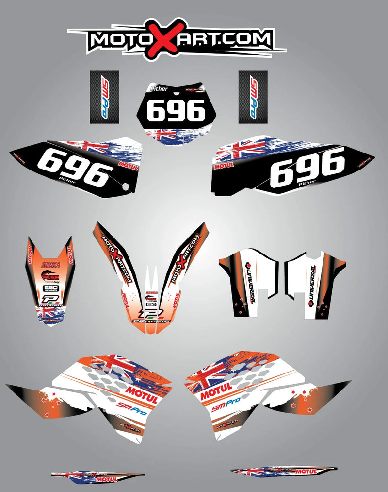 KTM 450 SXF AUSSIE PRIDE Custom Graphic Kit (2007-2010)
