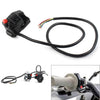 Motorcycle Horn Turn Signal Fog Light Headlight BLK Handlebar Switch Button