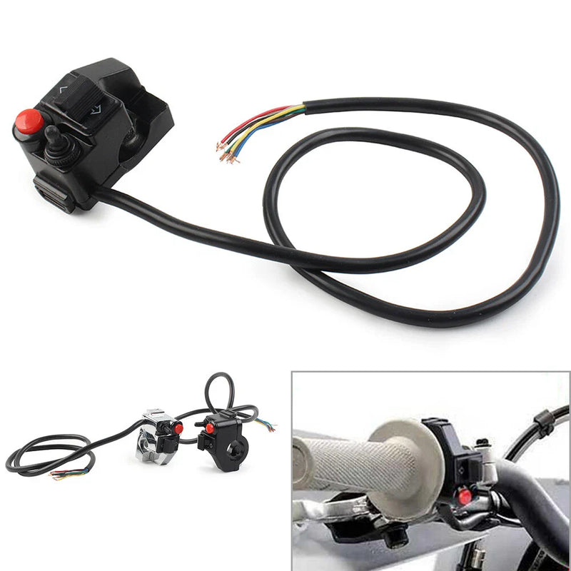 Motorcycle Horn Turn Signal Fog Light Headlight BLK Handlebar Switch Button