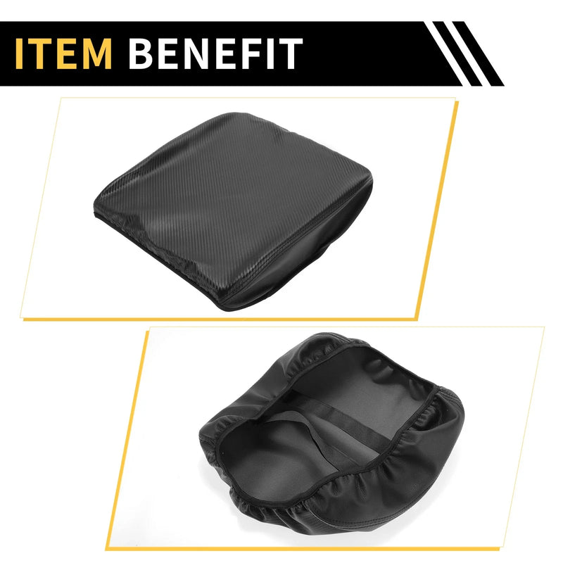 Dodge Ram Microfiber Leather Middle Carbon Fiber Black Armrest Cover