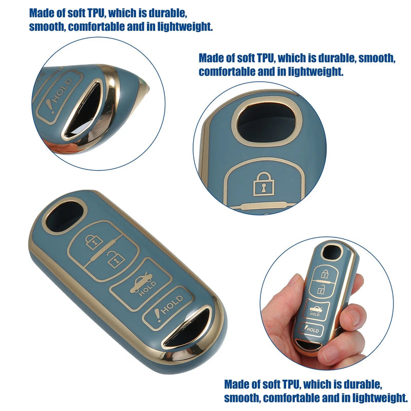 Mazda 3 TPU 4 Button Key Fob Cover (2014)