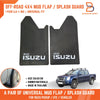 Isuzu 4WD 4x4 Off-Road Mud Flaps Splash Guards  Black Rubber