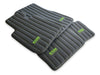 BMW Models with Leather ER56 Design Green Sewing Floor Mats (1990-2022)
