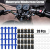 Make Model 20pcs M5 5mm Windscreen Screws Fairing Windscreen Bolts Blue
