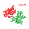 Nylon Car Door Lock Rod Clips Fasteners Rivets Red Green 1 (12 pcs)