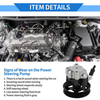 Power Steering Pump with Pulley for Toyota Sequoia Tundra (2001-2023)