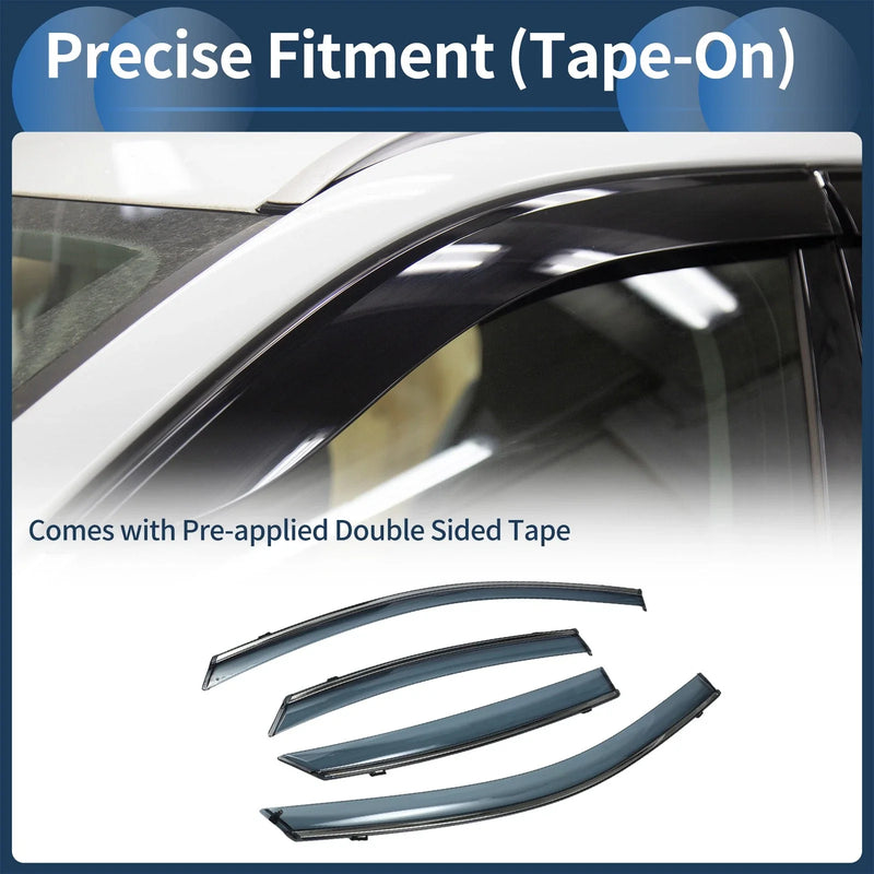Toyota Avalon (2019-2022) Side Vent Visor Black Window Deflectors 1 Set