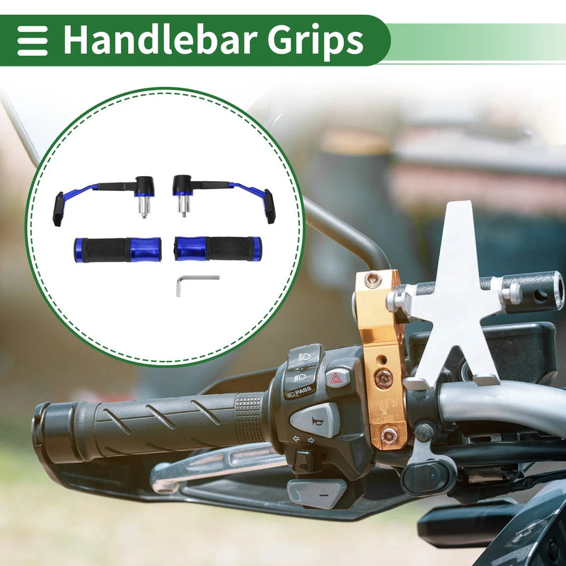 Motorcycle Hand Grips Cover Kit Handlebar Cover Rubber Diamond Pattern 1 Set