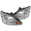Ford Focus LR Sedan / Hatch LH+RH Chrome Headlights Pair (2002-2005)