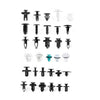 Auto Bumper Car Retainer Clip Fastener Push Trim Clips (Fits Various Years)