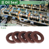 5 x Oil Seal Seal Ring Rotary Shaft Seal FKM Rubber 27x43x7mm Brown
