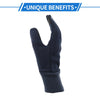 L Motorcycle Gloves Breathable Full Finger Polyester Outdoor Gloves Blue 1 Pair