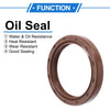 Oil Seal Rotary Shaft Seal FKM Rubber 40x52x7mm Brown 2 x Pcs