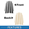 Mitsubishi Lancer Carbon Fiber Door Pillar Window Trim (2008-2017)