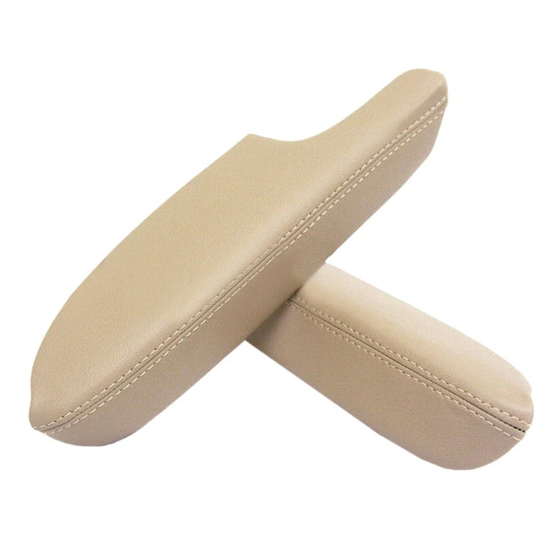Acura TSX Beige Tan Front Door Panels Leather Armrest Covers (2009-2014)