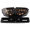 Universal Motorcycle License Plate Holder Bracket with Tail Light & Signals
