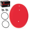 Honda Z50R Red Front Number Plate with Mount Clips & Bands (1979-1987)