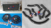 Toyota MR2 SW20 3SGTE Aluminum Radiator + Fans + Blue Hoses (1990-1997)