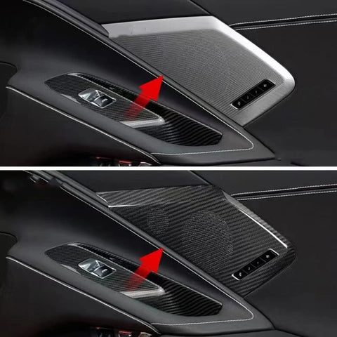 Chevrolet Corvette C8 1 Pair Carbon Fiber Door Horn Covers (2020-2023)