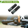 Motorcycle Rubber Titanium Tone 7/8" 22mm Handlebar Grips