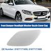 BMW 328i Silver Tone Left Front Bumper Headlight Washer Nozzle Cover Cap